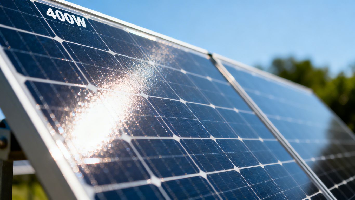 Panneau solaire 400W sous le soleil